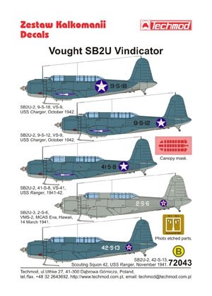 Techmod 72043 - Vought SB2U Vindicator 1/72 – image 2