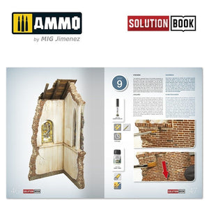 AMMO of Mig Jimenez 6510 How to Paint Brick Buildings. Colors &amp;amp; Weathering System Solution Book (Multilingual) – zdjęcie 5