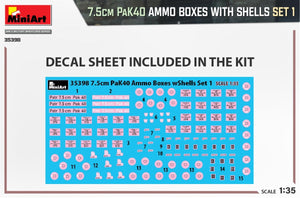 MiniArt 35398 7.5cm PaK40 AMMO BOXES WITH SHELLS SET 1 1/35 – image 2