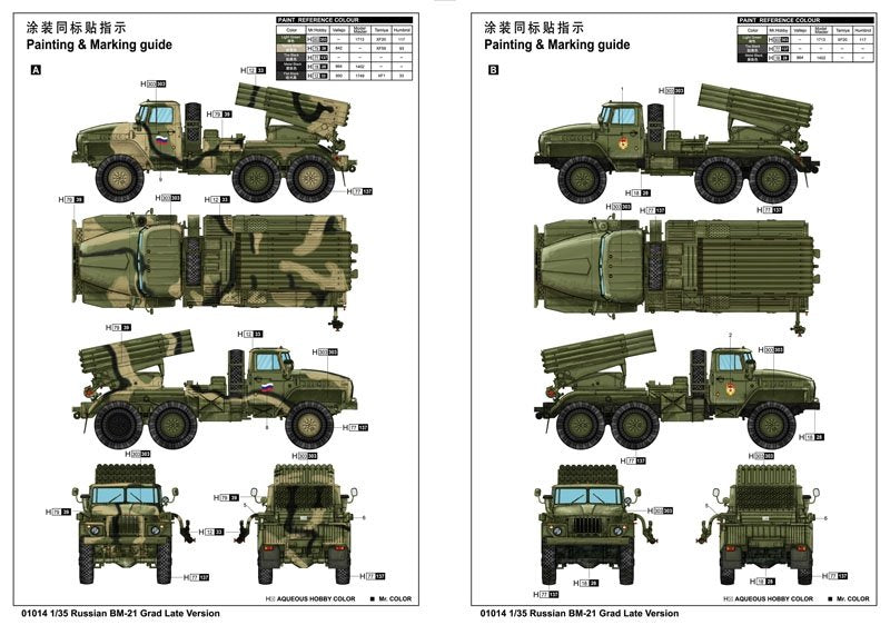 Trumpeter 01014 Russian BM-21 Grad Late Version 1/35 – zdjęcie 3