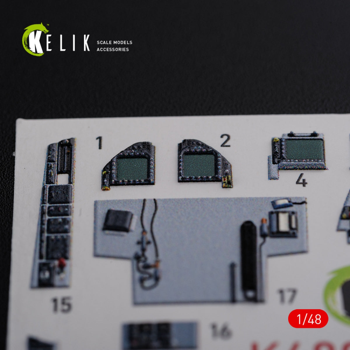 KELIK K48078 F/A-18F Super Hornet interior 3D decals for MENG kit 1/48 – zdjęcie 7