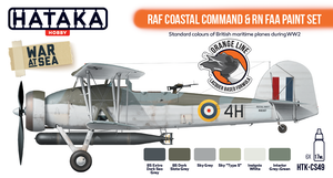 Hataka HTK-CS49 ORANGE LINE – RAF Coastal Command &amp;amp; RN FAA paint set 6x17ml – image 2