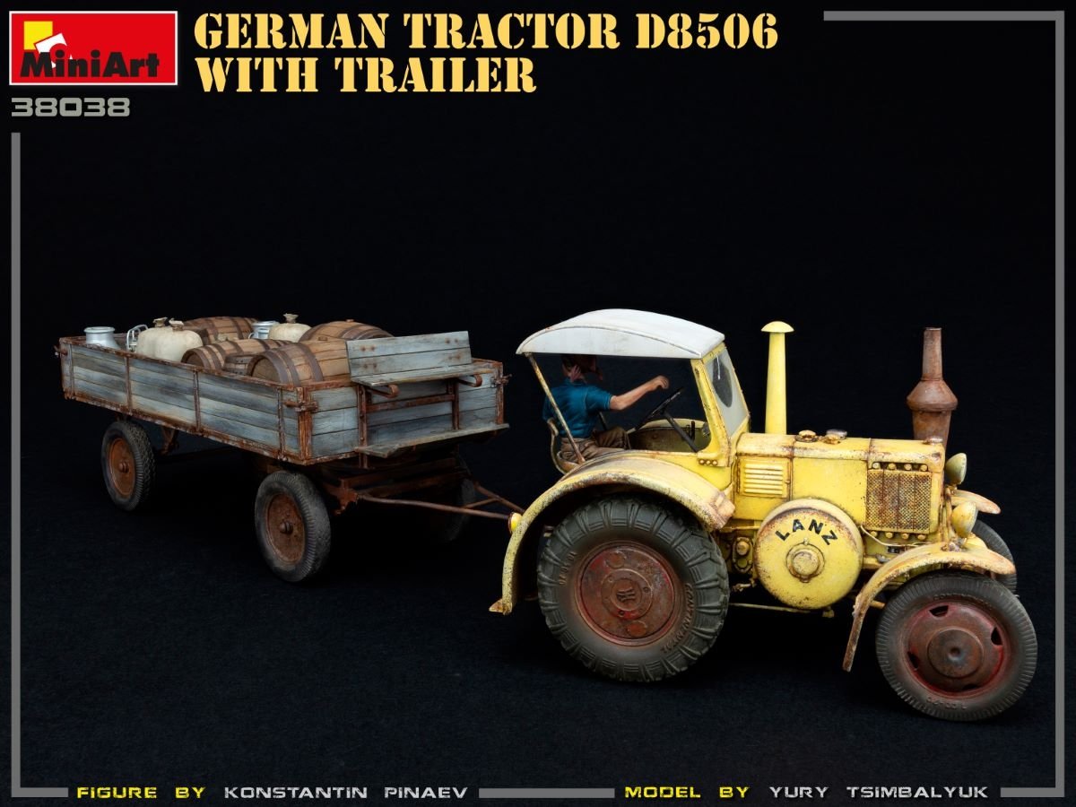 MiniArt 38038 German Tractor D8506 with trailer 1/35 – zdjęcie 10