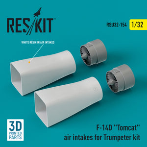 Prises d&amp;#39;air RESKIT RSU32-0154 pour maquette Trumpeter F-14D Tomcat (impression 3D) à l&amp;#39;échelle 1/32