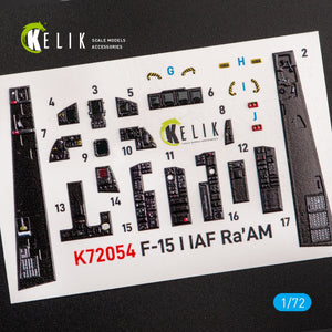 KELIK K72054 F-15I IAF RA`AM - INTERIOR 3D DECALS FOR GWH KIT 1/72 – zdjęcie 3