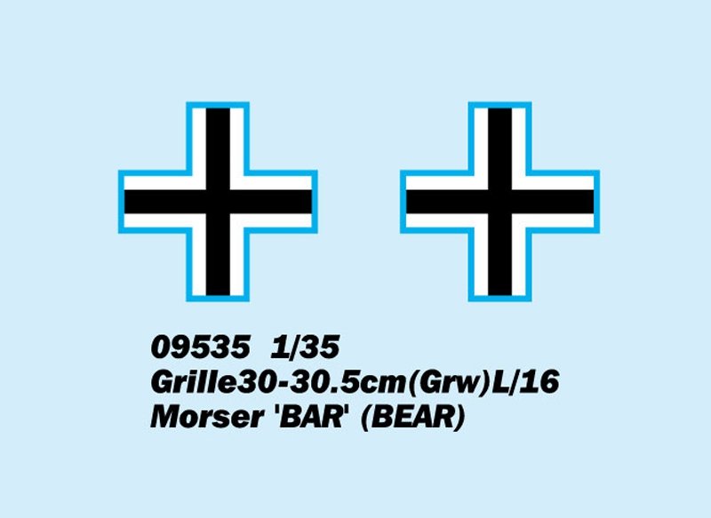 Trumpeter 09535 Grille30-30.5cm(Grw)L/16 Morser BAR (BEAR) 1/35 – zdjęcie 3