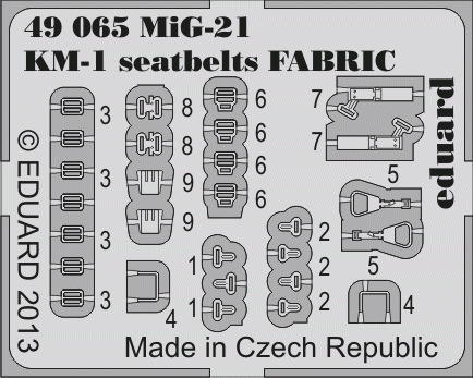 Eduard 49065 MiG-21 KM-1 seatbelts FABRIC 1/48 – image 2
