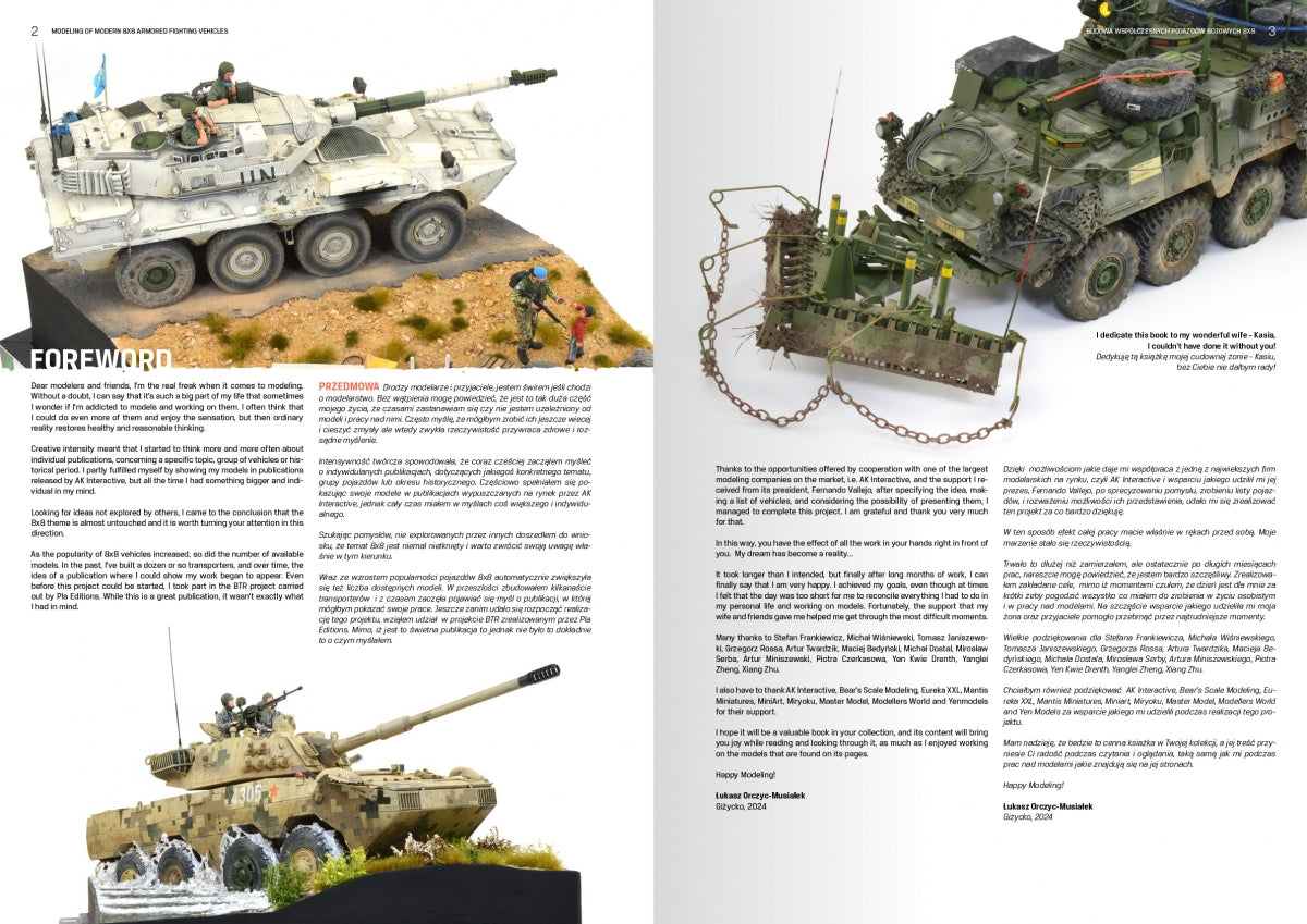 AK Interactive AK130017 MODELING MODERN ARMORED FIGHTING 8X8 VEHICLES (PL/EN) – zdjęcie 3