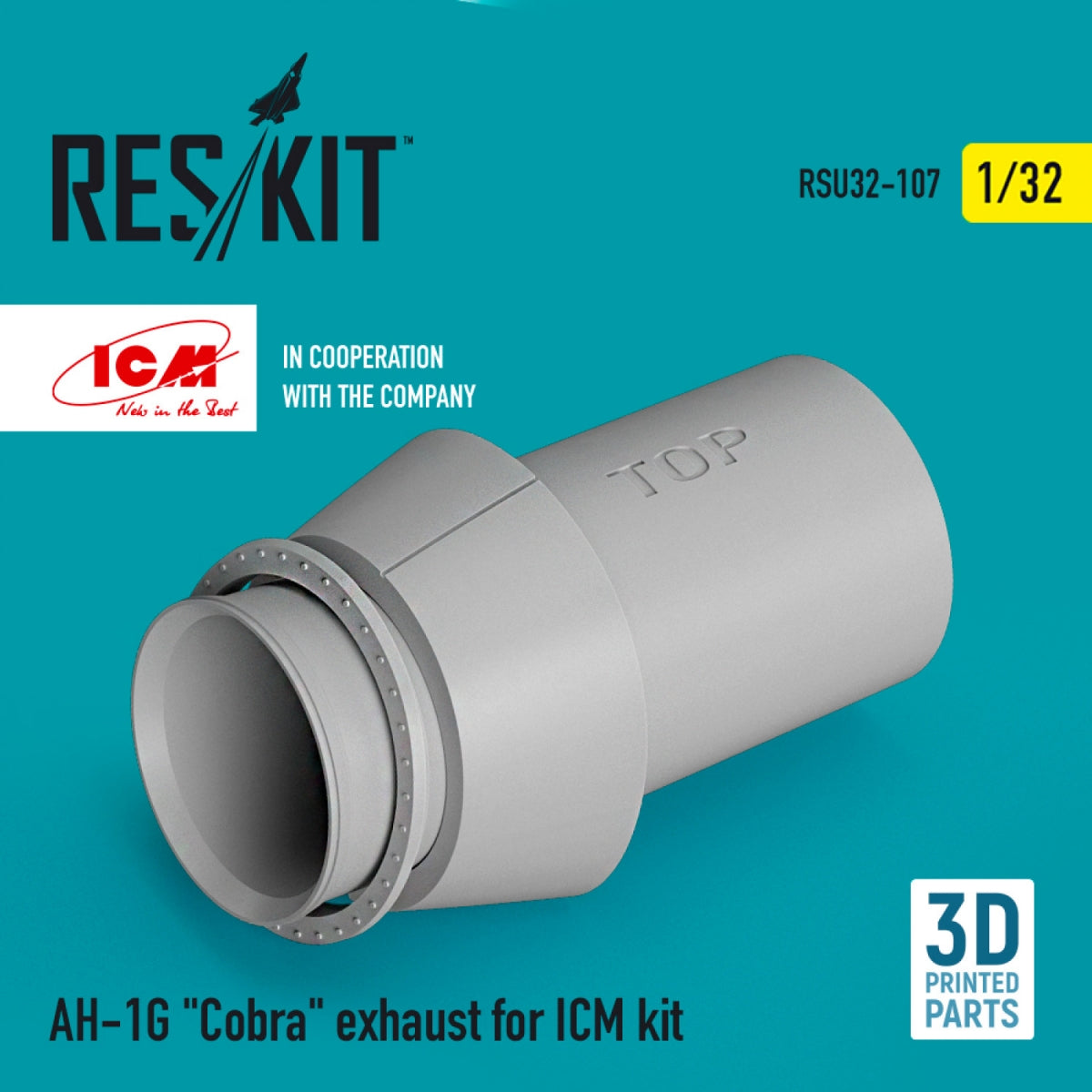 RESKIT RSU32-0107 AH-1G "COBRA" EXHAUST FOR ICM KIT 1/32