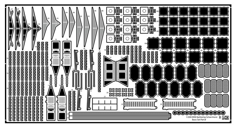 MK1 Design MD-20024 DKM Battleship SCHARNHORST DX PACK for Trumpeter 1/200 – zdjęcie 51