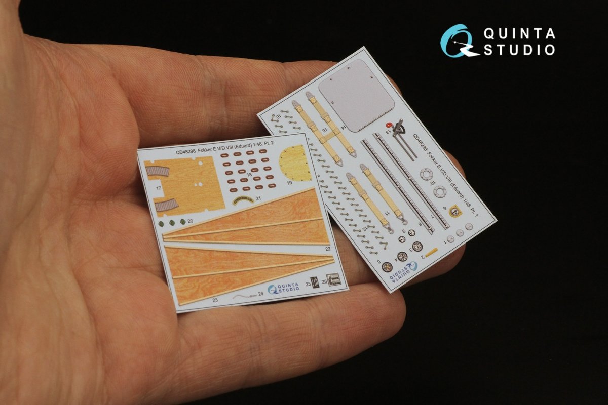 Quinta Studio QD48298 Fokker EV-DVIII 3D-Printed &amp;amp; colored Interior on decal paper (Eduard) 1/48 – image 4