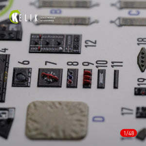 KELIK K48087 TBF-1C interior 3D decals for Academy kit 1/48 – image 7