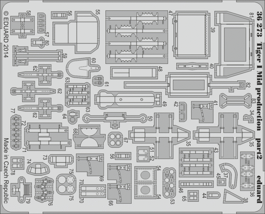 Eduard 36273 Tiger I Mid production for DRAGON 6700 1/35