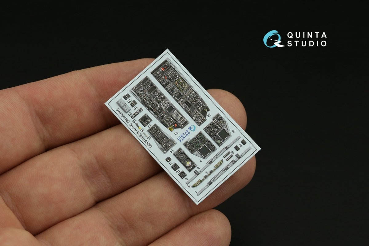 Quinta Studio QDS-48323 A-10C 3D-Printed &amp;amp; coloured Interior on decal paper (Academy) (Small version) 1/48 – zdjęcie 6