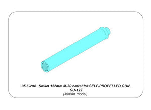Aber 35L-204 Soviet 122mm M-30 barrel for SELF-PROPELLED GUN SU-122 1/35 – Bild 6
