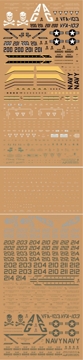 HobbyDecal AL48002V1 F/A-18F VFA-103 Jolly Rogers May 2006 1/48 – image 3