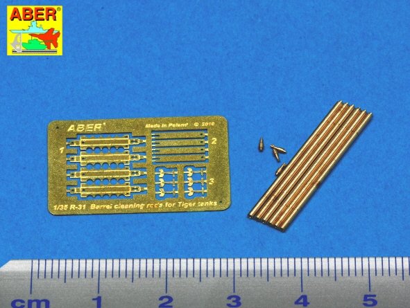 Aber R-31 Barrel cleaning rods with brackets for Tiger I &amp;amp; King Tiger 1/35 – zdjęcie 2
