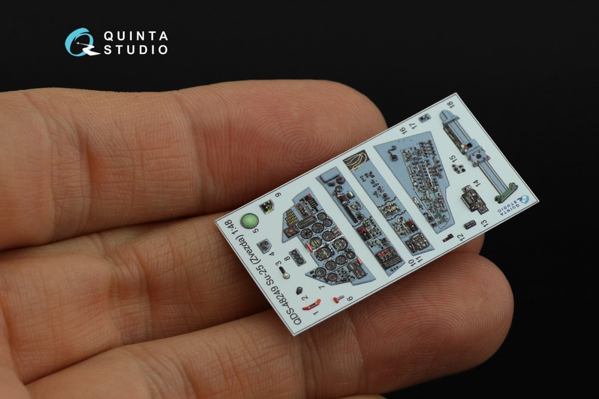 Quinta Studio QDS-48249 Su-25 3D-Printed &amp;amp; colored Interior on decal paper (Zvezda) 1/48 – zdjęcie 7
