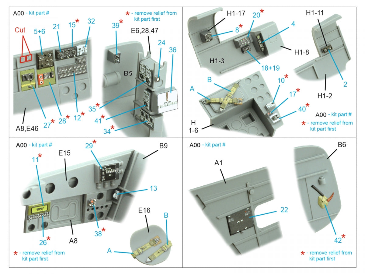 Quinta Studio QD48501 A-26C Invader 3D-Printed &amp;amp; coloured Interior on decal paper (ICM) 1/48 – zdjęcie 3