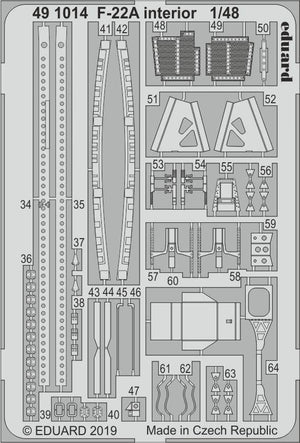 Eduard 491014 F-22A interior HASEGAWA 1/48 – zdjęcie 2