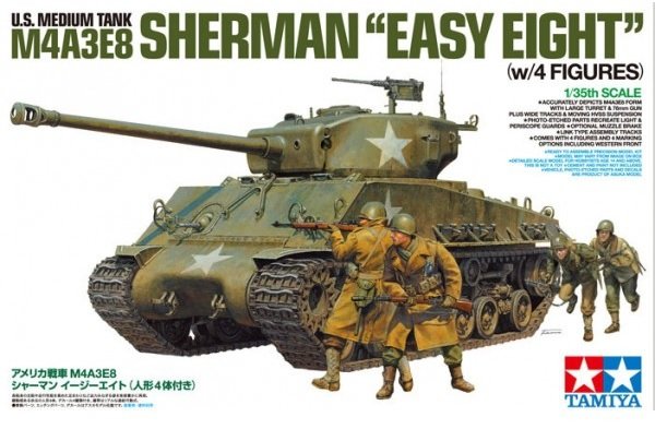 Tamiya 25175 U.S. Medium Tank M4A3E8 Sherman Easy Eight 1/35