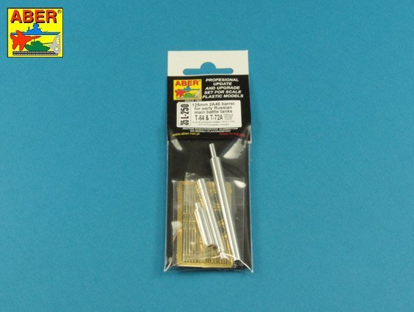 Aber 35L-250 125mm 2A46 Barrel for Russian Tank T-64 &amp;amp; T-72A (For Trumpeter) 1/35 – image 4