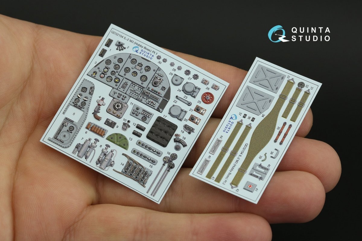 Quinta Studio QD32154 IL-2M3 3D-Printed &amp;amp; colored Interior on decal paper (Hobby Boss) 1/32 – image 2