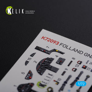 KELIK K72093 Folland Gnat T.1 interior 3D decals for Airfix kit 1/72 – zdjęcie 4