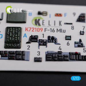 KELIK K72109 F-16 MLU interior 3D decals for Revell kit 1/72 – image 2