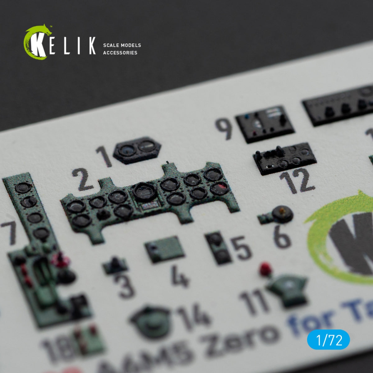 KELIK K72099 A6M5 Zero - interior 3D decals for Tamiya kit 1/72 – zdjęcie 4