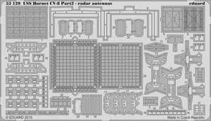 Eduard 53129 USS Hornet CV-8 part 2 - radar antennas MERIT 1/200