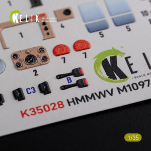 KELIK K35028 HMMWV M1097 3D Decal for ICM kit 1/35 – zdjęcie 3