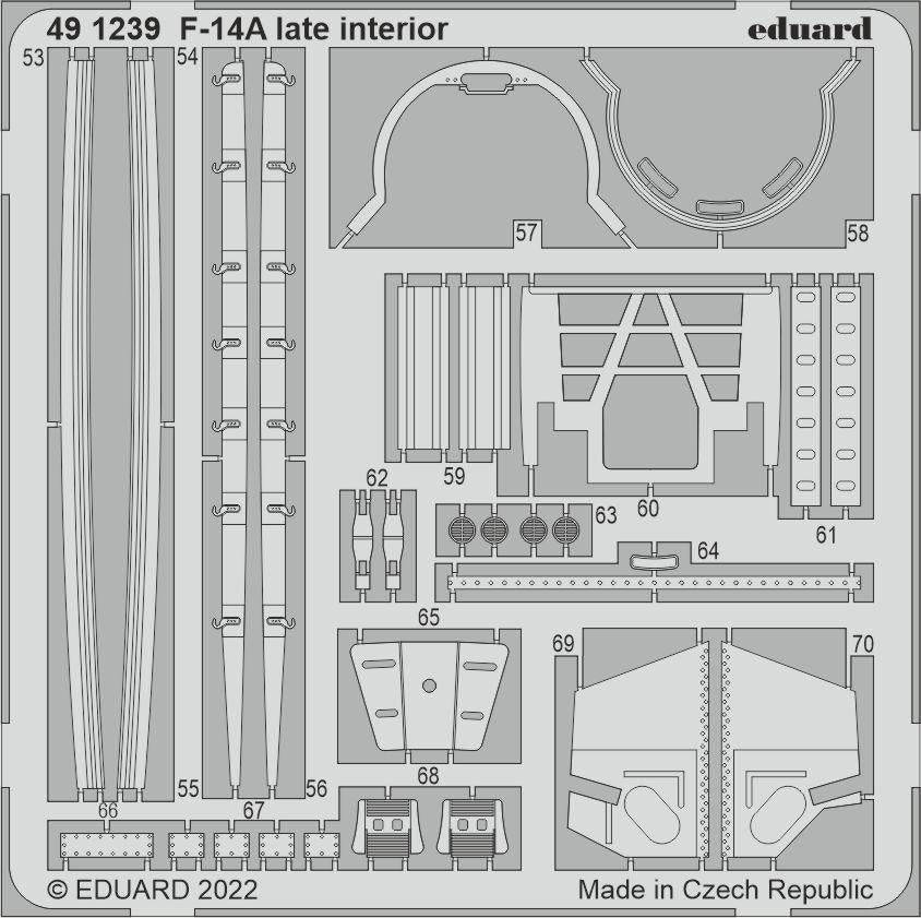 Eduard 491239 F-14A late interior TAMIYA 1/48