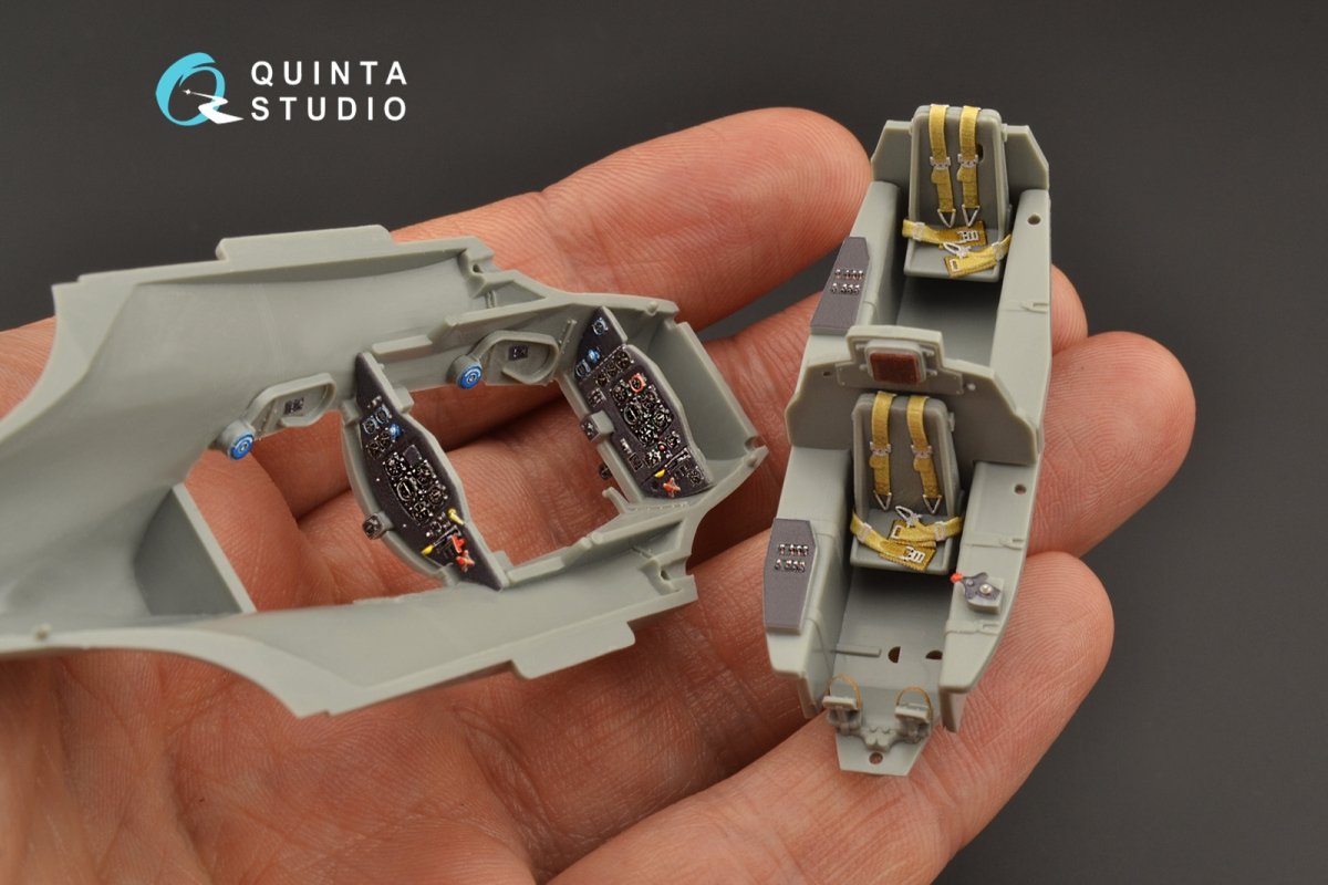 Quinta Studio QD48242 Me 163B/S 3D-Printed &amp;amp; coloured Interior on decal paper (Dragon) 1/48 – zdjęcie 8
