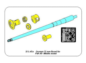 Aber 35L-045N German 75mm Barrel for Pak40 - middle model 1/35 – image 2