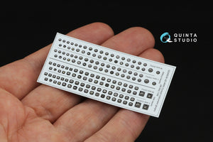 Quinta Studio QD48539 US WWII Cockpit instrument gauges 3D-Printed &amp;amp; colored Interior on decal paper (All Kits) 1/48 – image 3