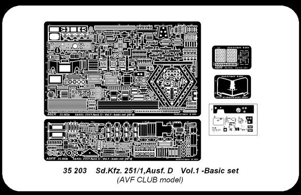 Aber 35203 Armoured personnel carrier Sd.Kfz. 251/1 Ausf. D - vol.1 - basic set 1/35 – zdjęcie 6