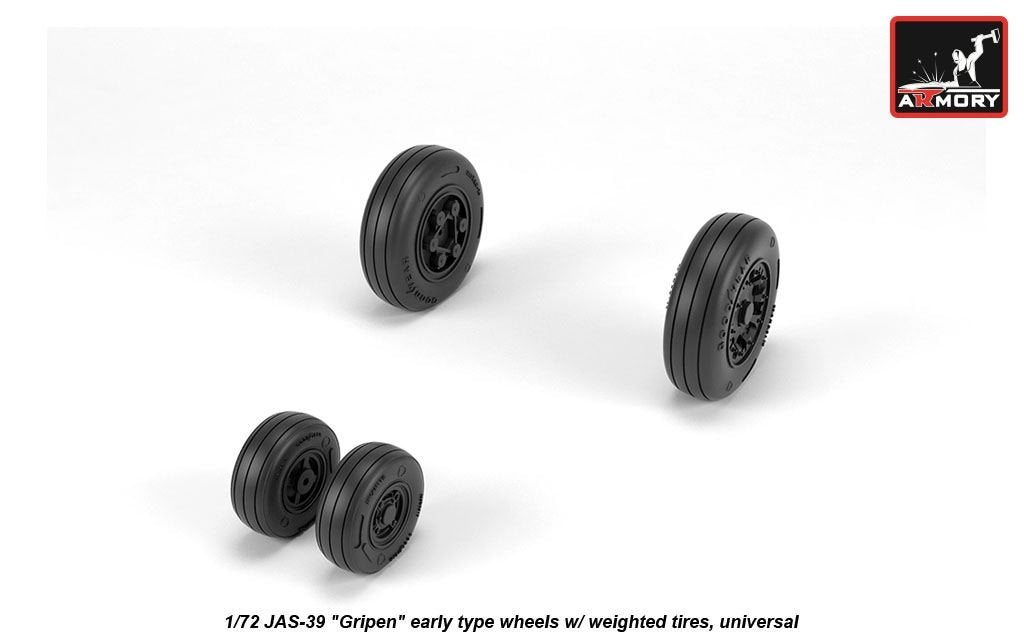 Armory Models AW72503 JAS-39 Gripen wheels w/ weighted tires, early 1/72 – zdjęcie 4