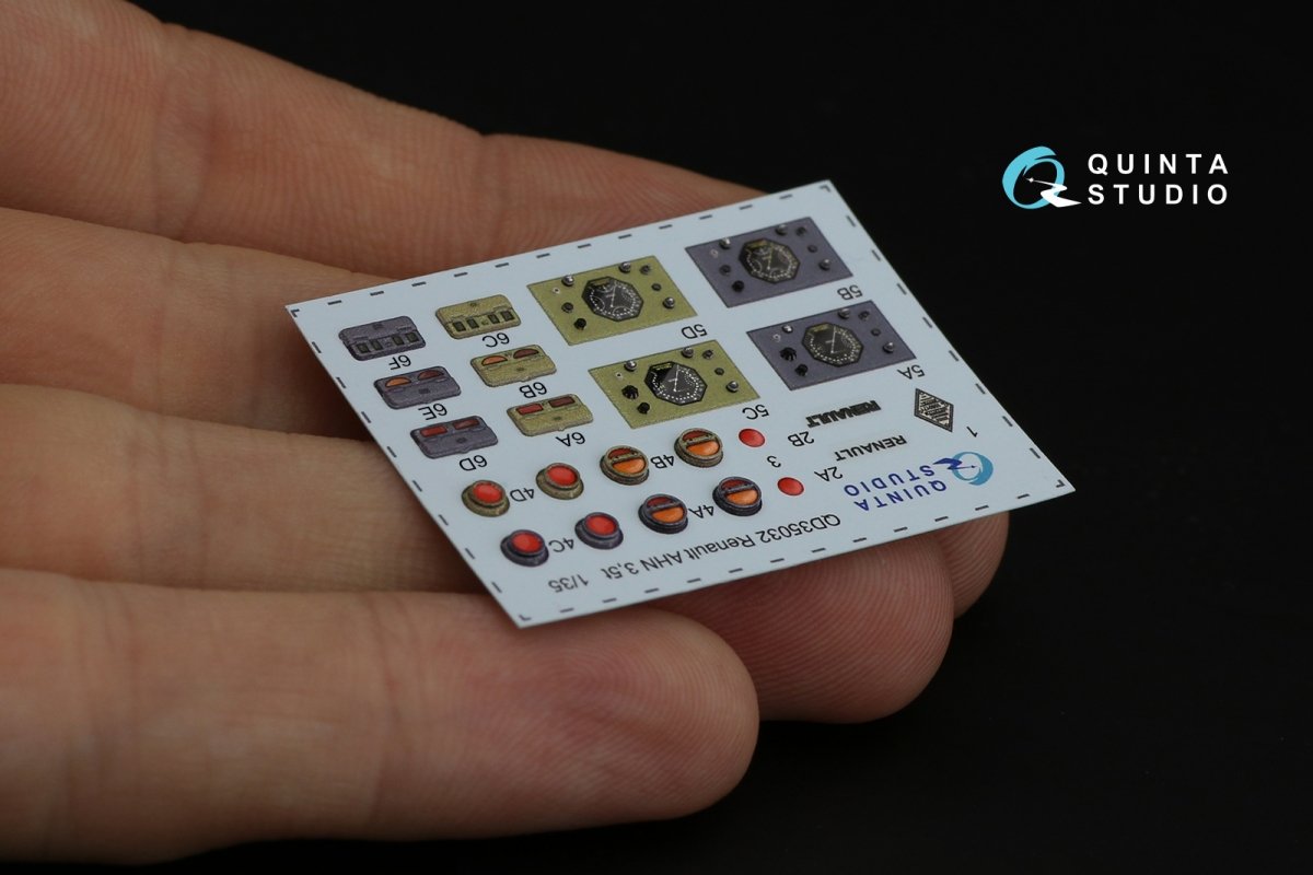 Quinta Studio QD35032 Renault AHN 3.5t 3D-Printed &amp;amp; coloured Interior on decal paper ( ICM ) 1/35 – zdjęcie 8