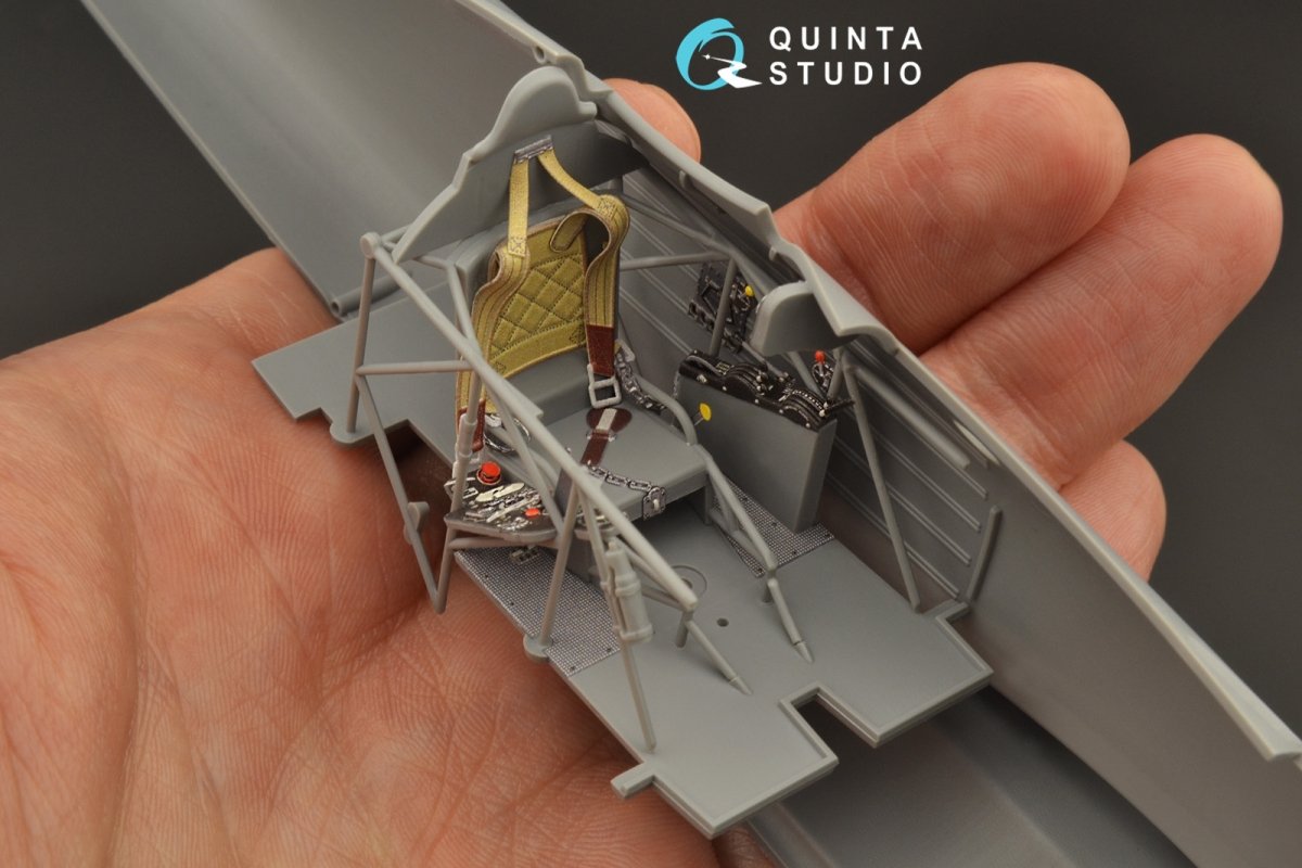 Quinta Studio QD32104 Fiat CR.42 3D-Printed &amp;amp; colored Interior on decal paper (ICM) 1/32 – image 6
