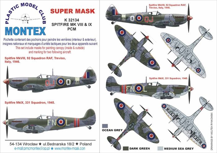 Montex K32134 Spitfire MkVIII & IX 1/32