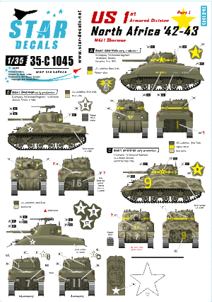 Star Decals 35-C1045 US in North Africa 1942-43 # 1 1/35