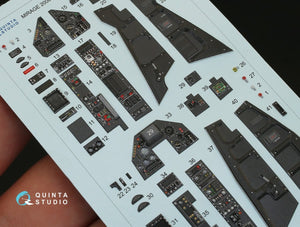 Quinta Studio QD32013 Mirage 2000N 3D-Printed &amp;amp; coloured Interior on decal paper (for Kitty Hawk kit) 1/32 – zdjęcie 4
