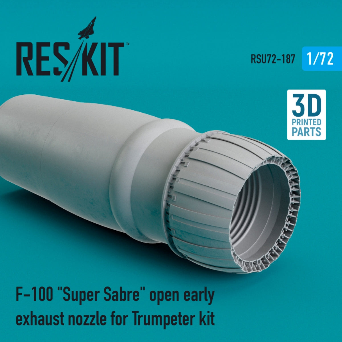 RESKIT RSU72-0187 F-100 &amp;quot;SUPER SABER&amp;quot; OPEN EARLY EXHAUST NOZZLE FOR TRUMPETER KIT 1/72