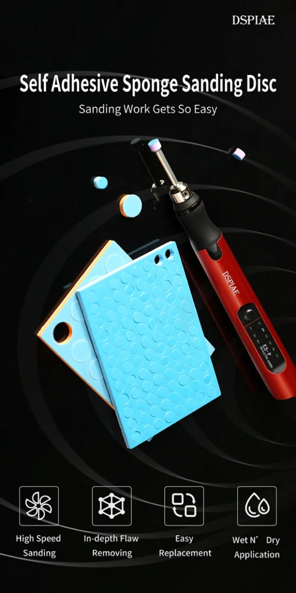 DSPIAE SS-C02 Self Adhesive Sponge Sanding Disc Set 10mm – zdjęcie 2