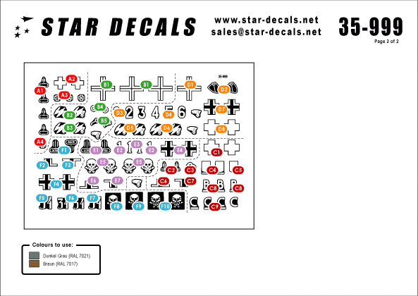 Star Decals 35-999 STURM 1. StuG III Ausf A, C and D 1/35 – zdjęcie 2