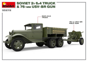 MiniArt 35272 SOVIET 2T 6X4 TRUCK &amp;amp; 76-mm USV-BR GUN 1/35 – immagine 3