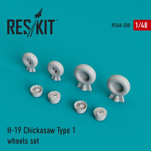 RESKIT RS48-0200 H-19 Chickasaw Type 1 wheels set 1/48