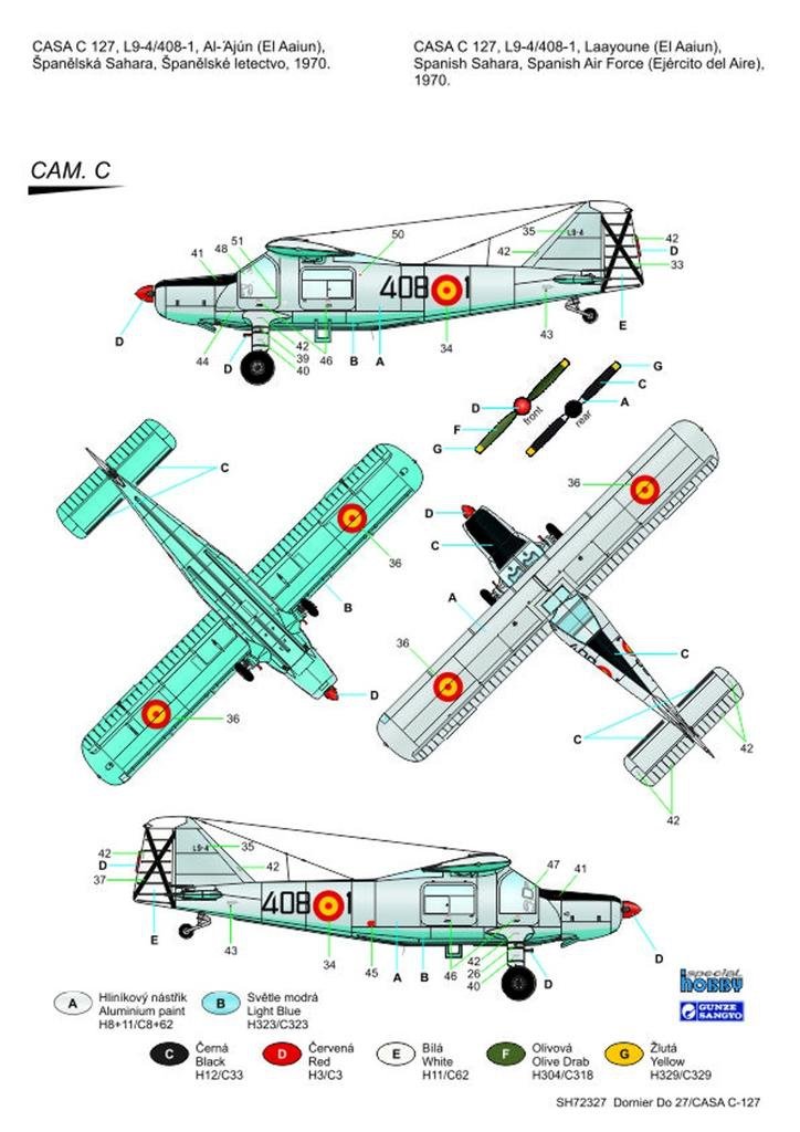 Special Hobby 72327 Dornier Do 27 German, Spanish and Belgian Service 1/72 – zdjęcie 4