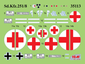 ICM 35114 Krankenpanzerwagen Sd.Kfz.251/8 Ausf.A WWII German Ambulance with Military Medical Personnel 1/35 – Bild 14
